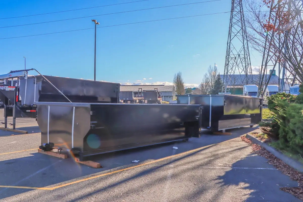 Roll-off dumpster ready for waste disposal at job site for Estate Cleanout Dumpster Rental in Ephrata
